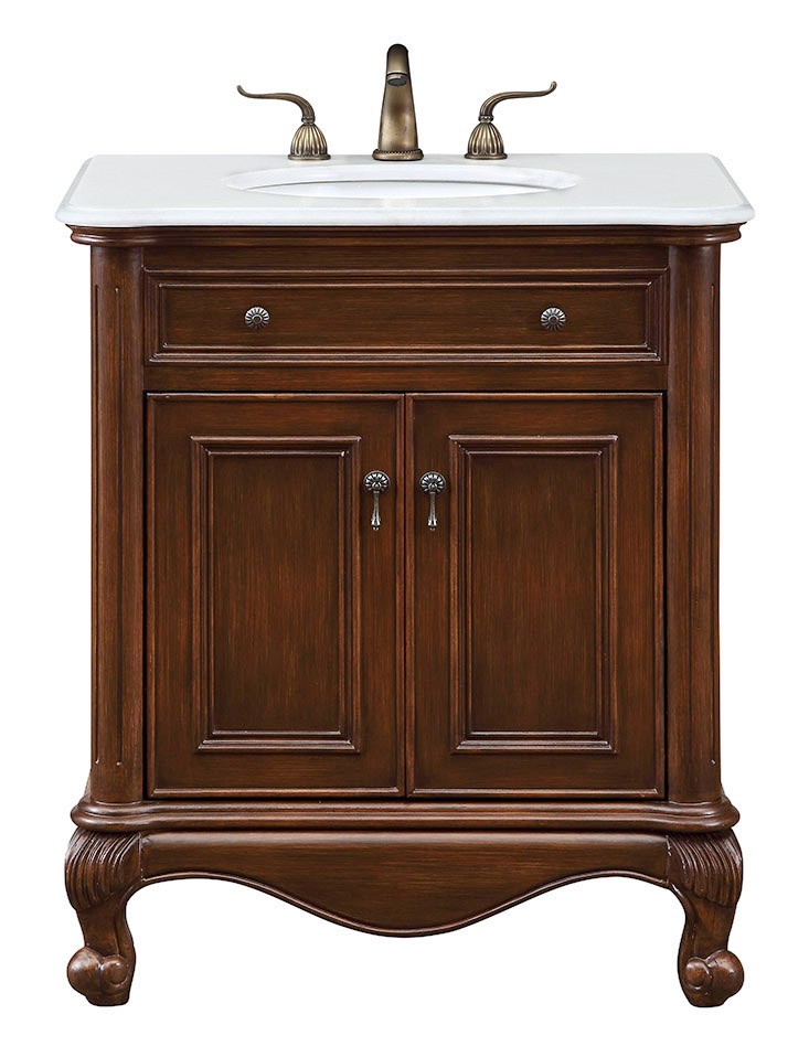 Elegant Lighting VF-1032-VW Single Bathroom Vanity, Brown