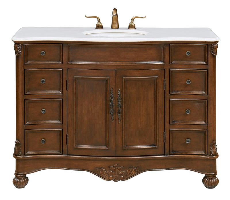 Elegant Lighting VF-1034-VW Single Bathroom Vanity, Brown