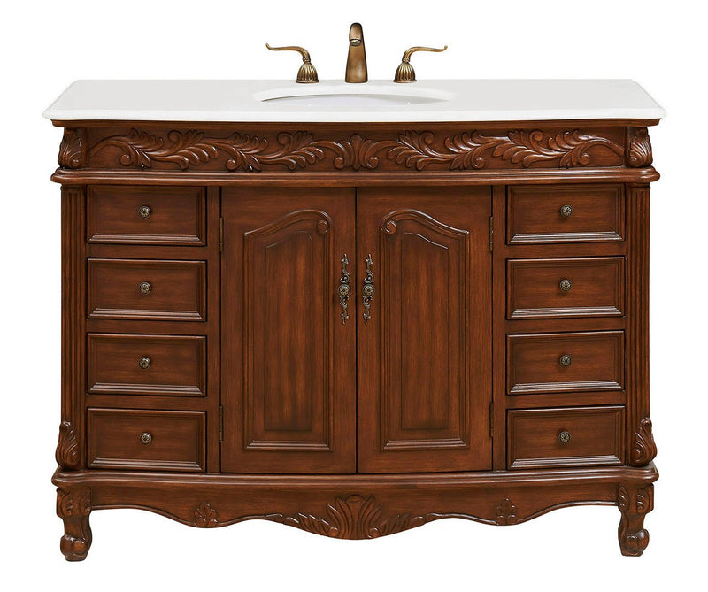 Elegant Lighting VF-1040-VW Single Bathroom Vanity, Brown