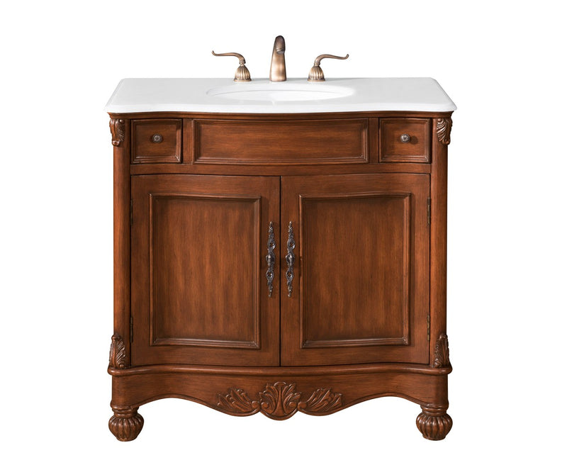 Elegant Lighting VF-1047-VW Single Bathroom Vanity, Brown