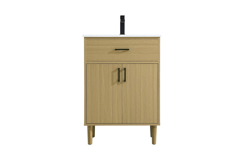 Elegant Lighting VF25024MHB Bathroom Vanity, Honey Brown