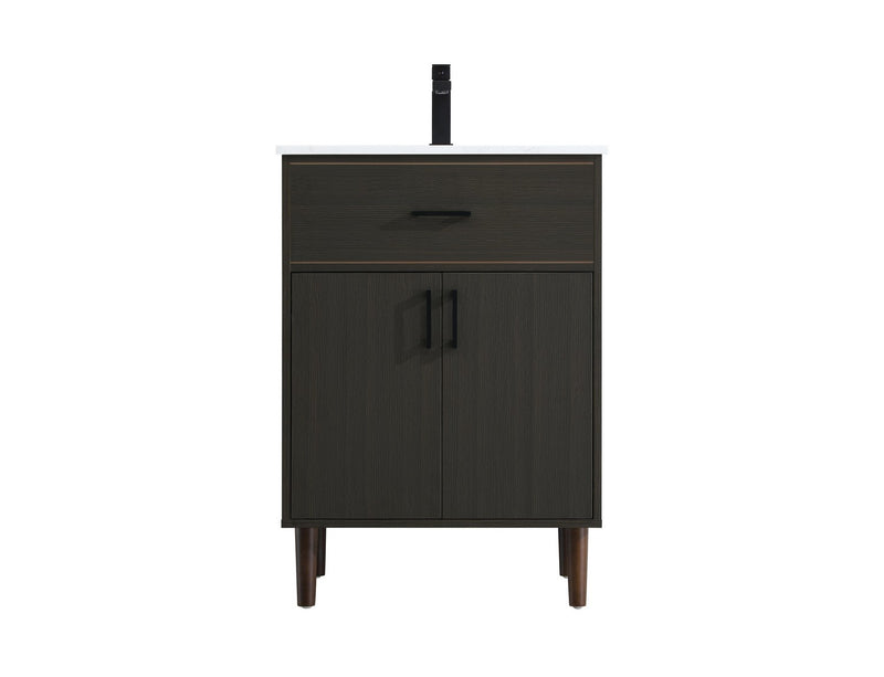 Elegant Lighting VF25024MMB Bathroom Vanity, Mocha Brown