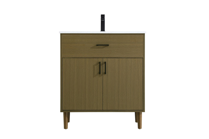 Elegant Lighting VF25030MCB Bathroom Vanity, Chestnut Brown