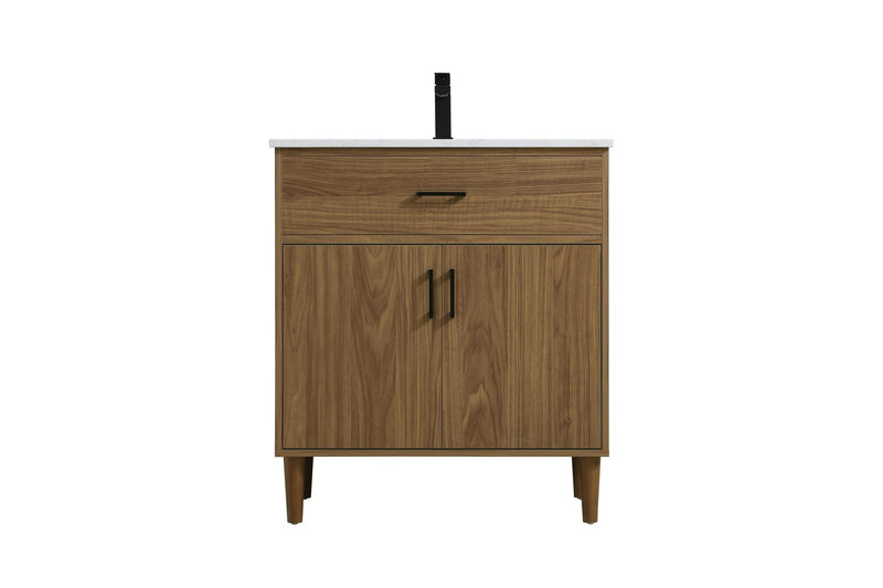 Elegant Lighting VF25030WB Bathroom Vanity, Walnut Brown