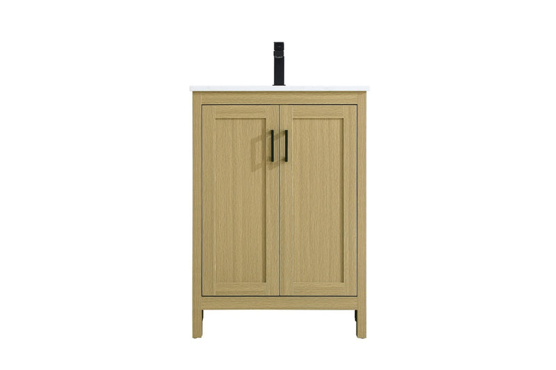 Elegant Lighting VF25124MHB Bathroom Vanity, Honey Brown