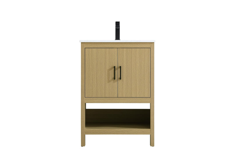 Elegant Lighting VF25224MHB Bathroom Vanity, Honey Brown
