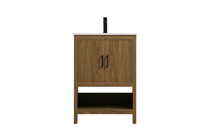 Elegant Lighting VF25224WB Bathroom Vanity, Walnut Brown