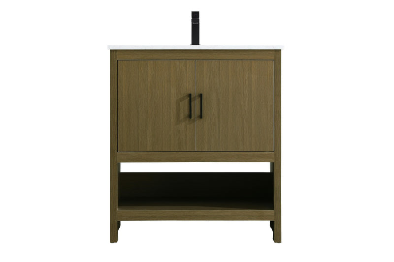 Elegant Lighting VF25230MCB Bathroom Vanity, Chestnut Brown