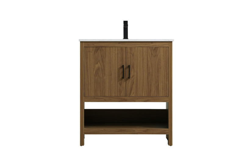 Elegant Lighting VF25230WB Bathroom Vanity, Walnut Brown