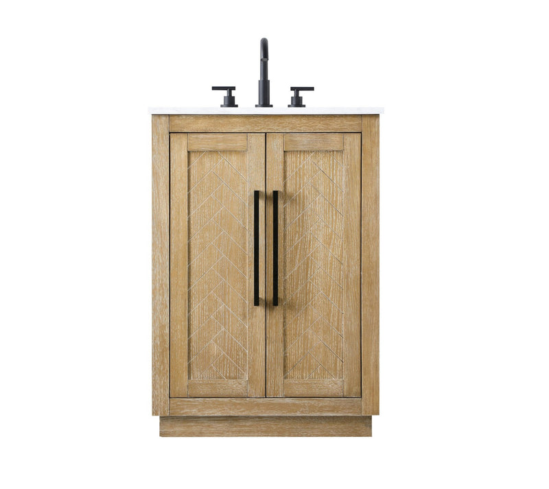 Elegant Lighting VF29024LO Bathroom Vanity, Linen Oak