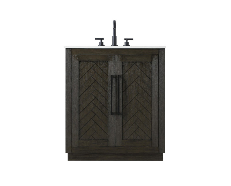 Elegant Lighting VF29030CO Bathroom Vanity, Chocolate Oak