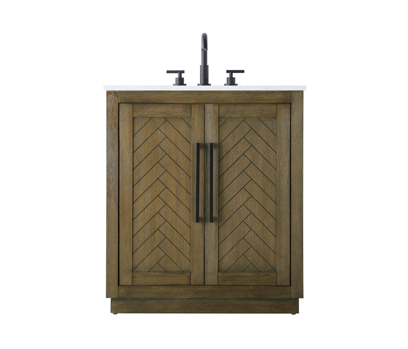 Elegant Lighting VF29030HO Bathroom Vanity, Hazel Oak