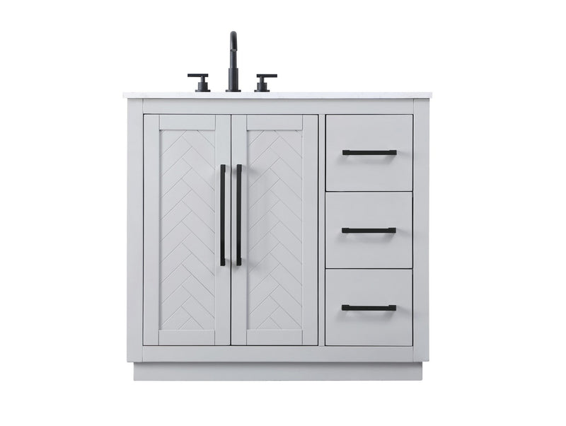 Elegant Lighting VF29036GR Bathroom Vanity, Grey