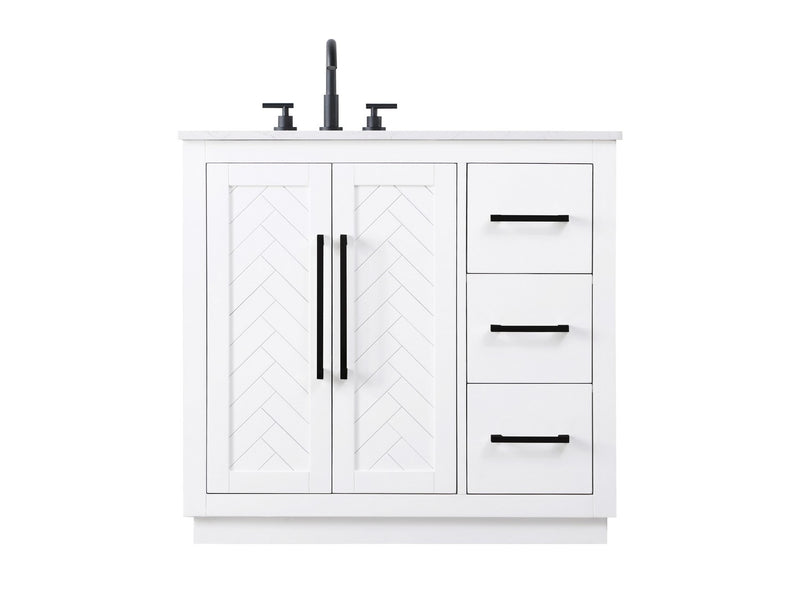 Elegant Lighting VF29036WH Bathroom Vanity, White