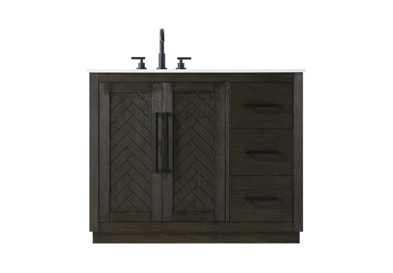 Elegant Lighting VF29042CO Bathroom Vanity, Chocolate Oak