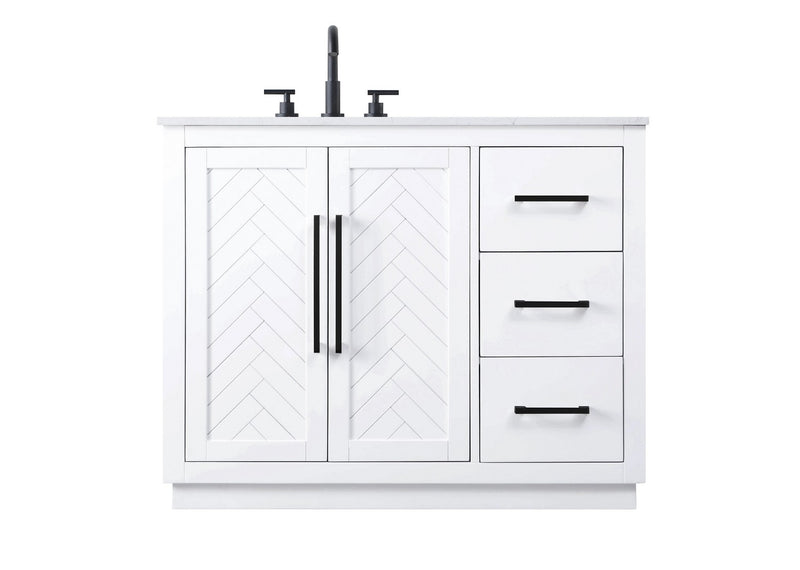 Elegant Lighting VF29042WH Bathroom Vanity, White