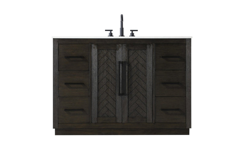 Elegant Lighting VF29048CO Bathroom Vanity, Chocolate Oak