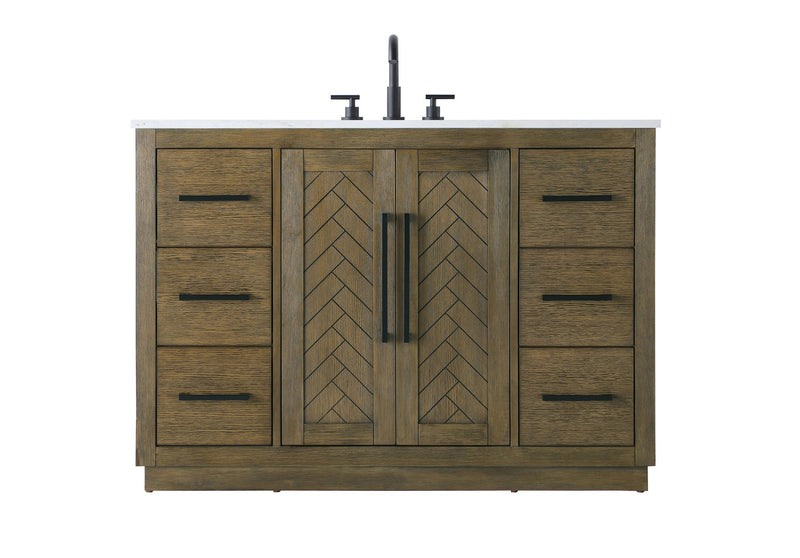 Elegant Lighting VF29048HO Bathroom Vanity, Hazel Oak
