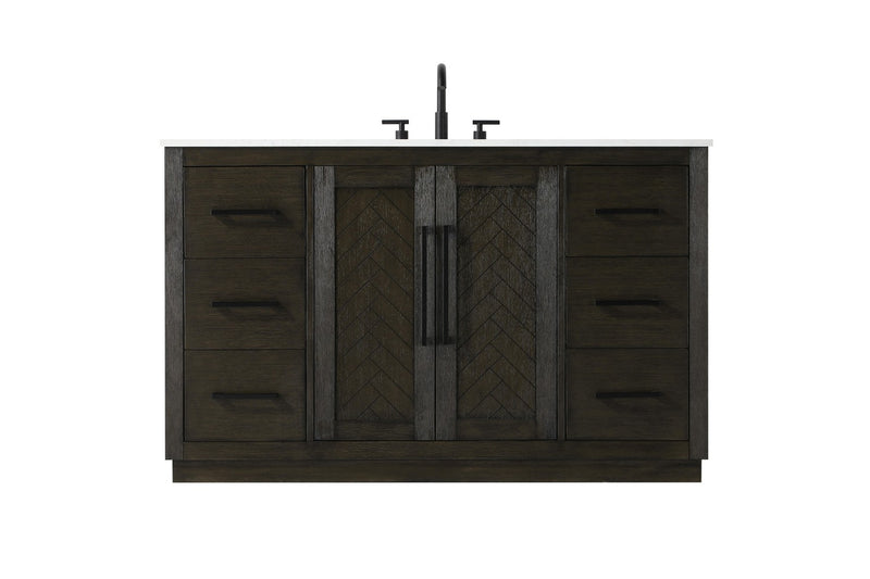Elegant Lighting VF29054CO Bathroom Vanity, Chocolate Oak