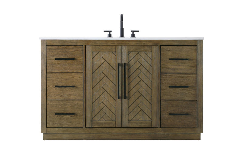 Elegant Lighting VF29054HO Bathroom Vanity, Hazel Oak