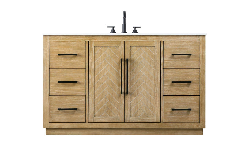 Elegant Lighting VF29054LO Bathroom Vanity, Linen Oak