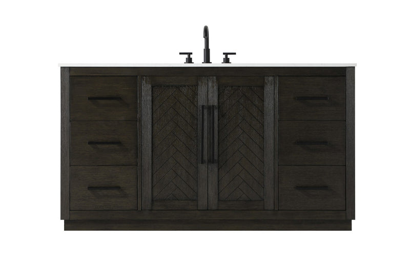 Elegant Lighting VF29060CO Bathroom Vanity, Chocolate Oak