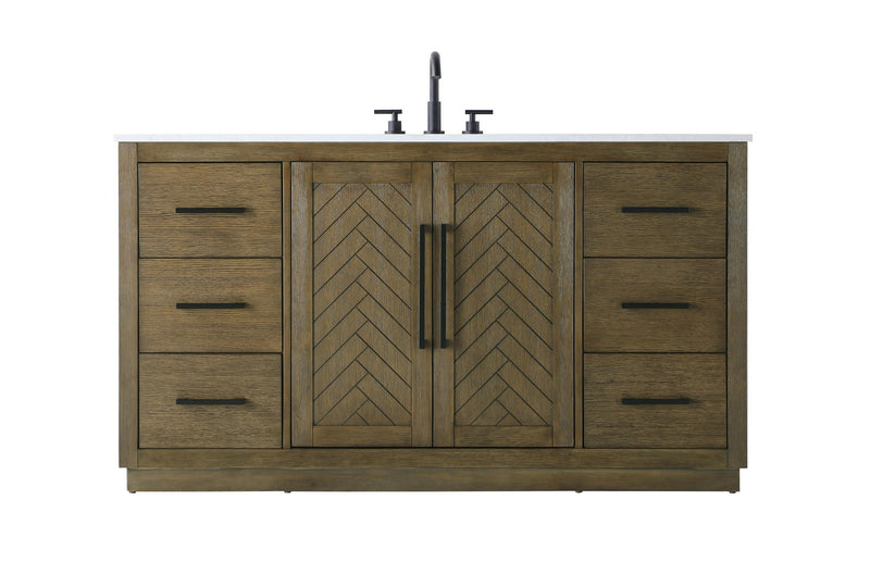 Elegant Lighting VF29060HO Bathroom Vanity, Hazel Oak