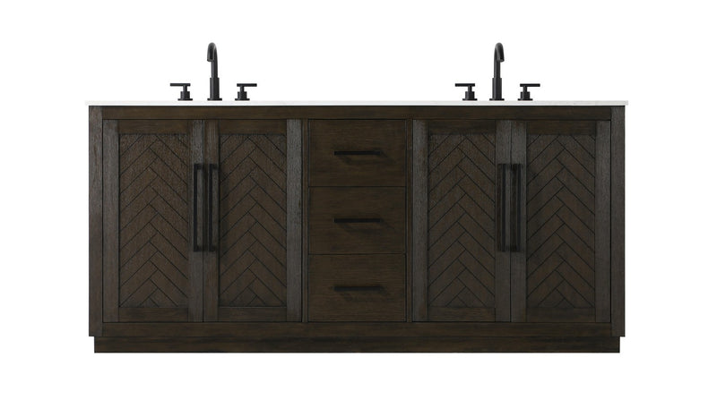 Elegant Lighting VF29072DCO Bathroom Vanity, Chocolate Oak