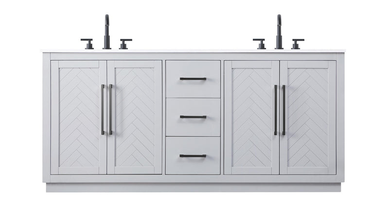 Elegant Lighting VF29072DGR Bathroom Vanity, Grey