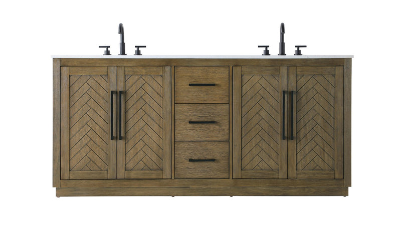 Elegant Lighting VF29072DHO Bathroom Vanity, Hazel Oak