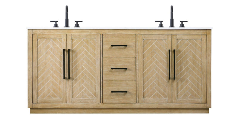 Elegant Lighting VF29072DLO Bathroom Vanity, Linen Oak