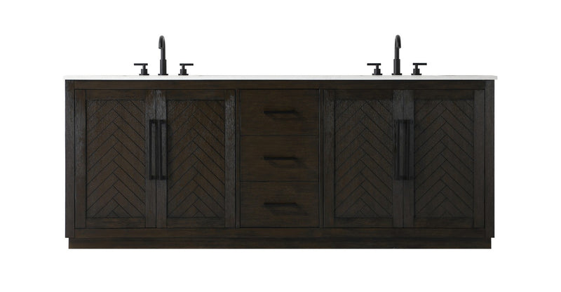 Elegant Lighting VF29084DCO Bathroom Vanity, Chocolate Oak
