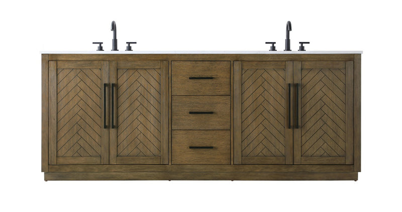 Elegant Lighting VF29084DHO Bathroom Vanity, Hazel Oak