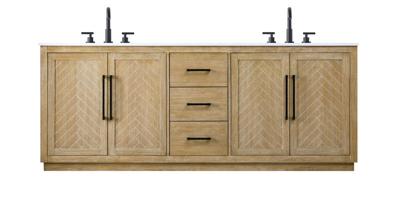 Elegant Lighting VF29084DLO Bathroom Vanity, Linen Oak
