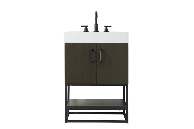 Elegant Lighting VF29224MMB Bathroom Vanity, Mocha Brown