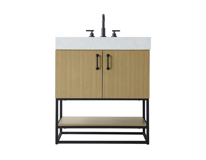 Elegant Lighting VF29230MHB Bathroom Vanity, Honey Brown