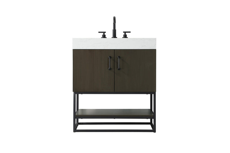 Elegant Lighting VF29230MMB Bathroom Vanity, Mocha Brown