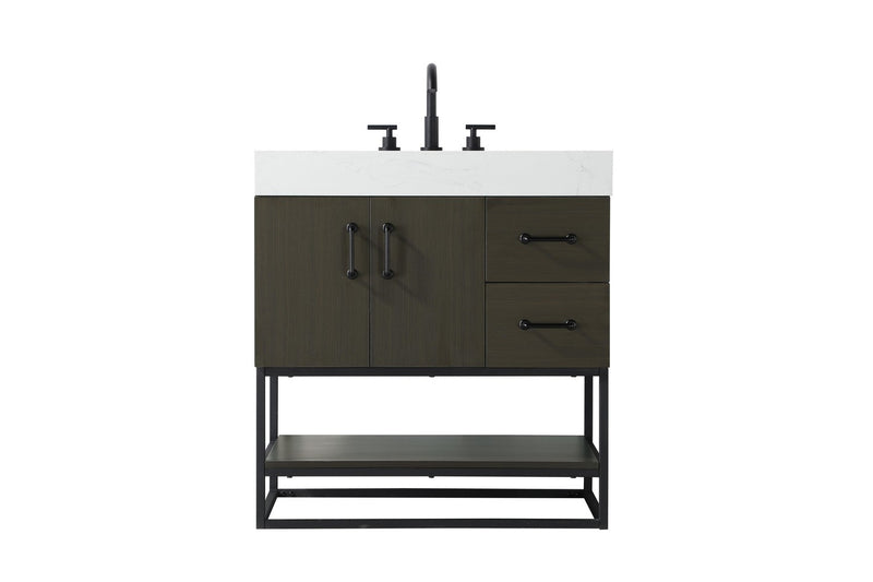 Elegant Lighting VF29232MMB Bathroom Vanity, Mocha Brown