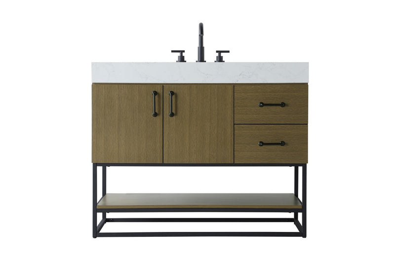 Elegant Lighting VF29242MCB Bathroom Vanity, Chestnut Brown
