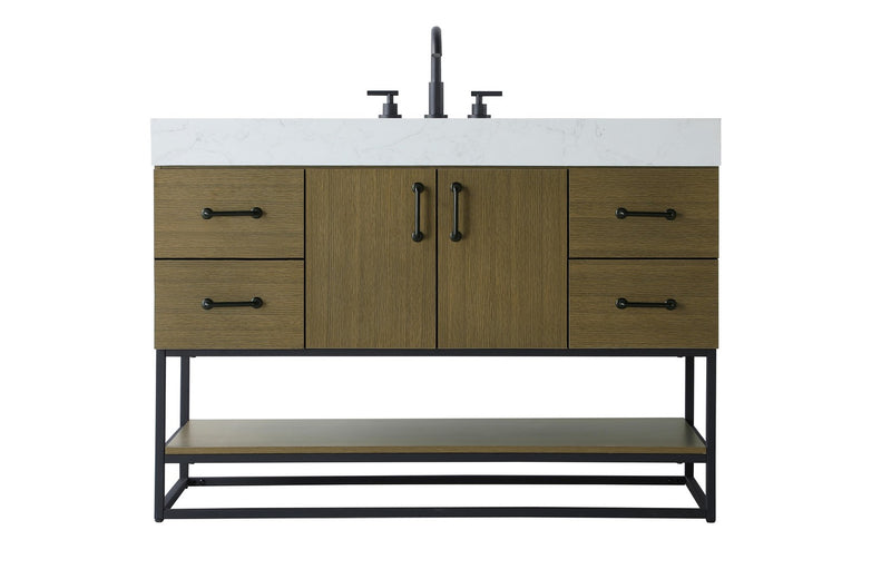 Elegant Lighting VF29248MCB Bathroom Vanity, Chestnut Brown