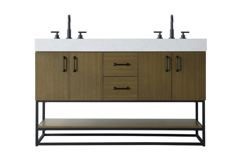 Elegant Lighting VF29254DMCB Bathroom Vanity, Chestnut Brown
