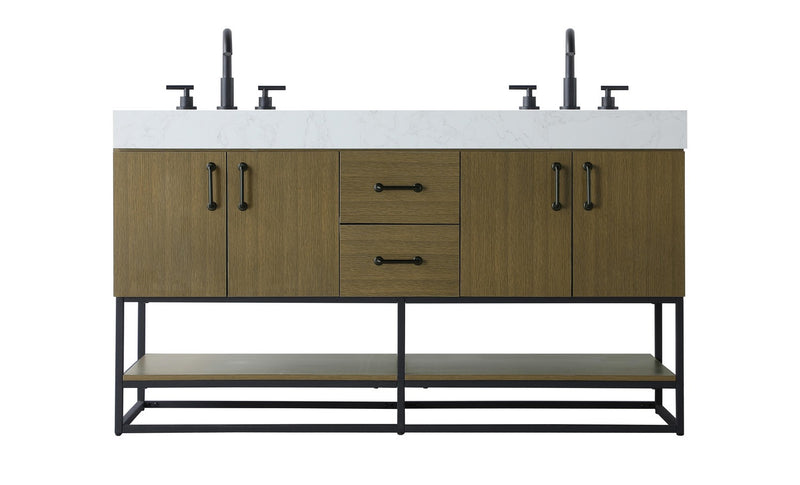 Elegant Lighting VF29260DMCB Bathroom Vanity, Chestnut Brown