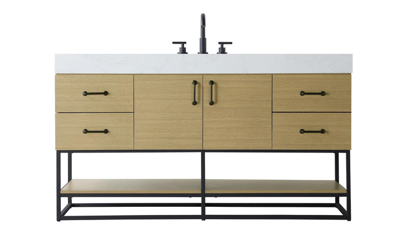 Elegant Lighting VF29260MHB Bathroom Vanity, Honey Brown