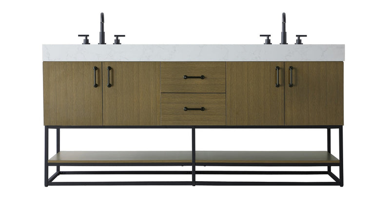 Elegant Lighting VF29272DMCB Bathroom Vanity, Chestnut Brown