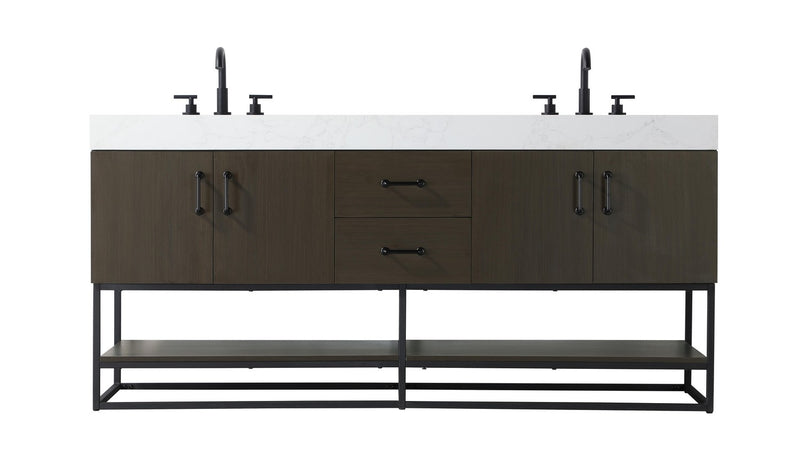 Elegant Lighting VF29272DMMB Bathroom Vanity, Mocha Brown