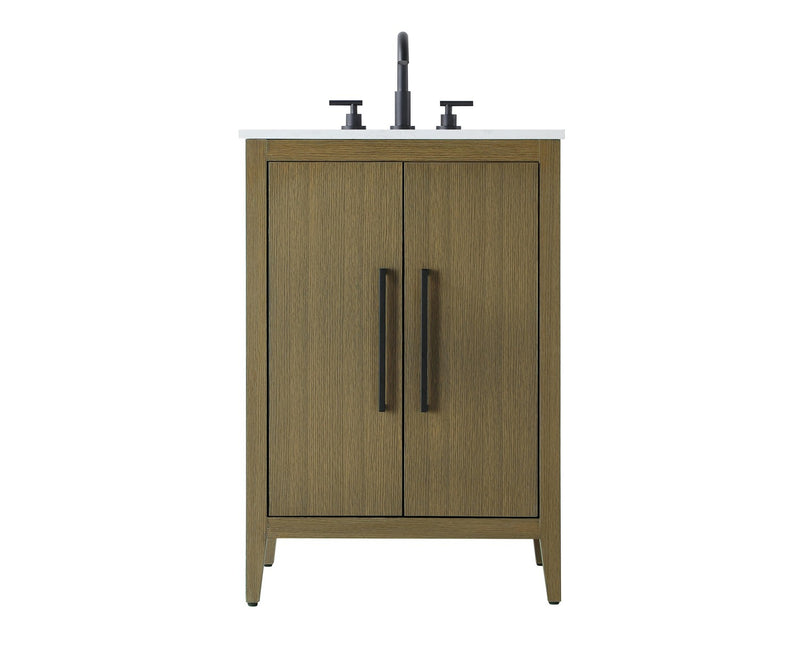 Elegant Lighting VF29324MCB Bathroom Vanity, Chestnut Brown