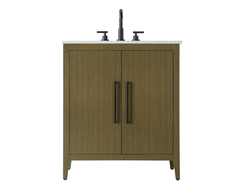 Elegant Lighting VF29330MCB Bathroom Vanity, Chestnut Brown