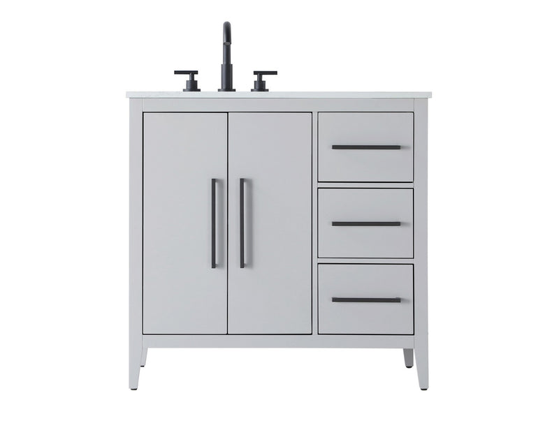 Elegant Lighting VF29336GR Bathroom Vanity, Grey