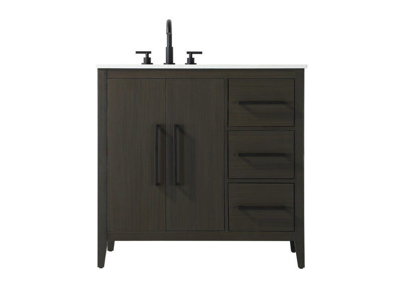 Elegant Lighting VF29336MMB Bathroom Vanity, Mocha Brown