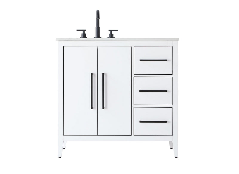 Elegant Lighting VF29336WH Bathroom Vanity, White